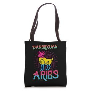 Pansexual Aries Zodiac Sn Birthday Party Horoscope Lgbtq Tote Bag ^-^